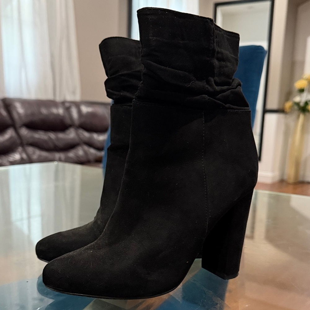JustFab Black Ankle Booties